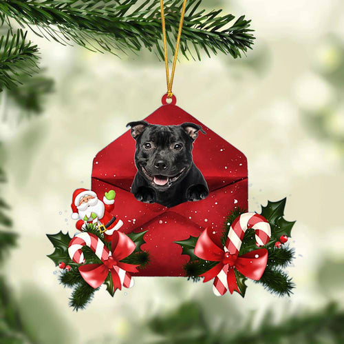 Staffordshire Bull Terrier Christmas Letter Ornament Dog Christmas Decoration