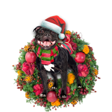 Godmerch- Ornament- Staffordshire Bull Terrier Christmas Ornament, Happy Christmas Ornament, Car Ornament