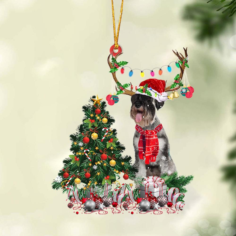 Ornament- Standard Schnauzer-Christmas Tree Gift Hanging Ornament, Happy Christmas Ornament, Car Ornament