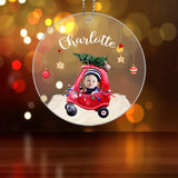 Custom Face Baby Cute Photo With Name Circle Christmas 2022