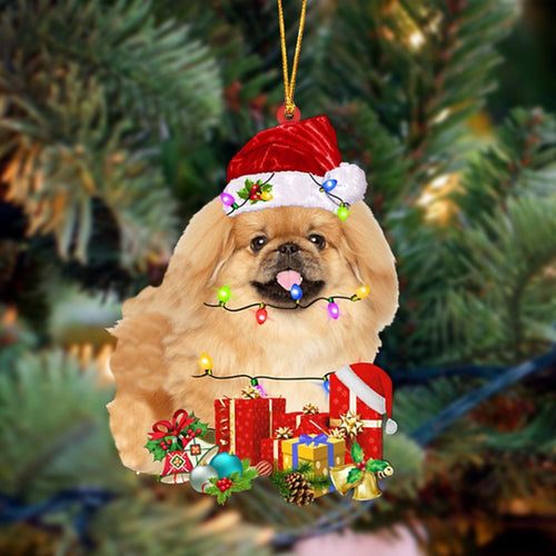 Ornament- TAN Pekingese-Dog Be Christmas Tree Hanging Ornament, Happy Christmas Ornament, Car Ornament