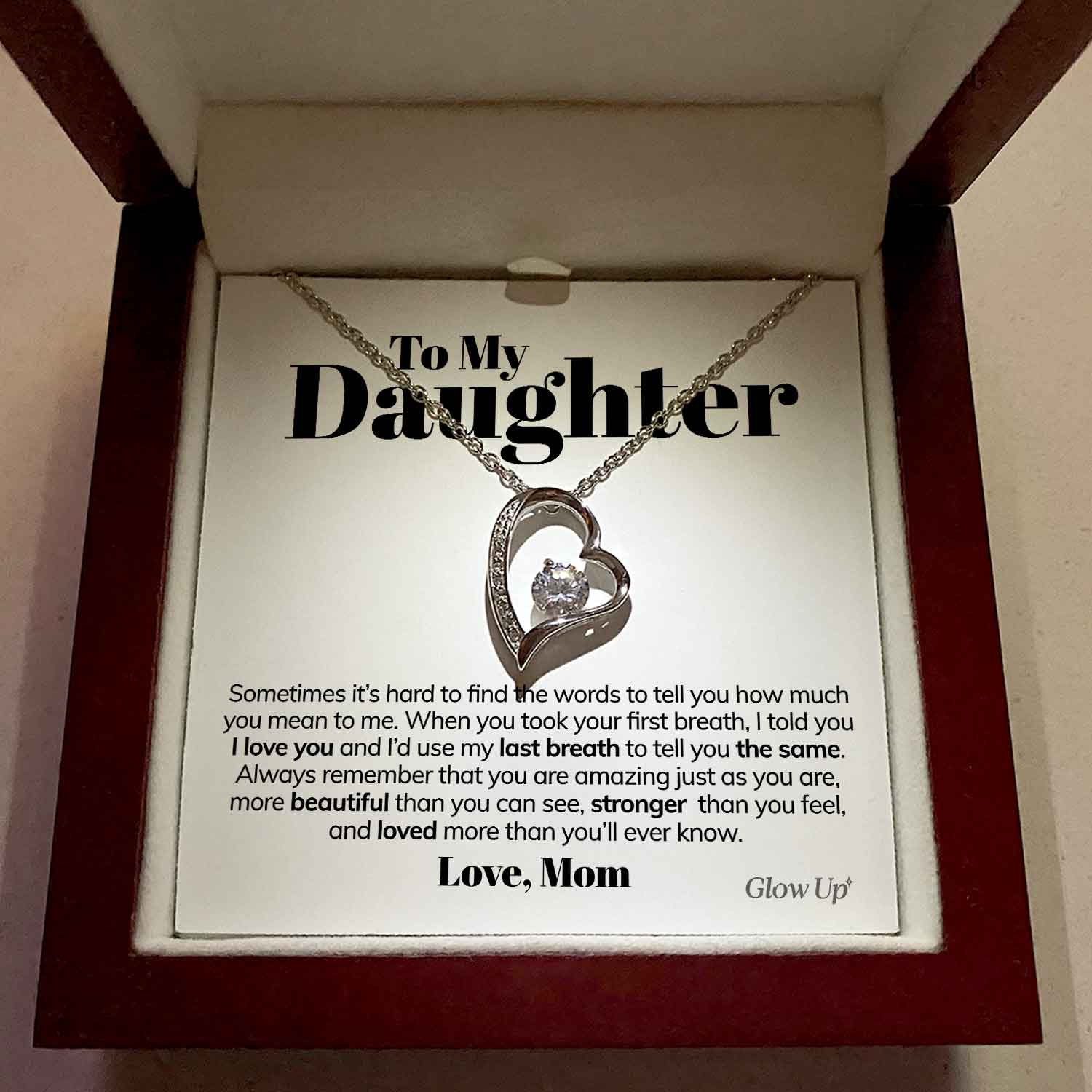 Forever Love Necklace - To My Daughter - Always Remember - Forever Love Necklace Gift For Wife For Mom
