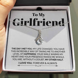 To My Girlfriend Necklace - The Day I Met You - Alluring Necklace Meaningful Necklace For Girlfriend