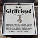 To My Girlfriend Necklace - The Day I Met You - Alluring Necklace Meaningful Necklace For Girlfriend