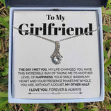 To My Girlfriend Necklace - The Day I Met You - Alluring Necklace Meaningful Necklace For Girlfriend