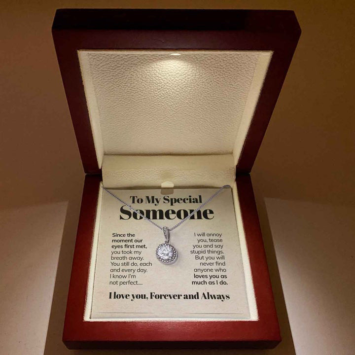To My Special Someone Eternal Hope Necklace I Love You Forever and Always Girlfriend Wife Soulmate Necklace Gift LX015R
