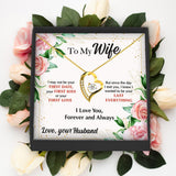 Namashops - Forever Love Necklace - To My Wife - F&W - Last Everything Card, Gift For Wife, For Mom, Gift For Christmas, Birthday