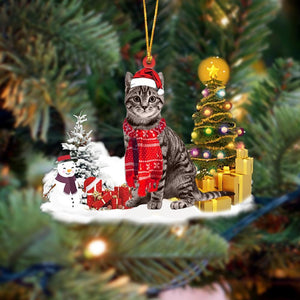 Godmerch- Ornament- Tabby Cat Christmas Ornament Dog Ornament, Car Ornament, Christmas Ornament