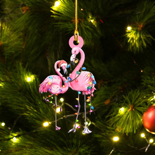 Flamingo Christmas Shaped Ornament DT69-CT-1148