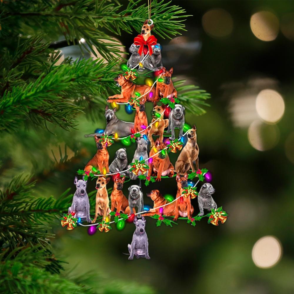 Thai Ridgeback-Christmas Tree Lights-Two Sided Ornament
