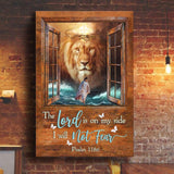 The Lord is on my side I will not fear Jesus Lion - Matte Canvas