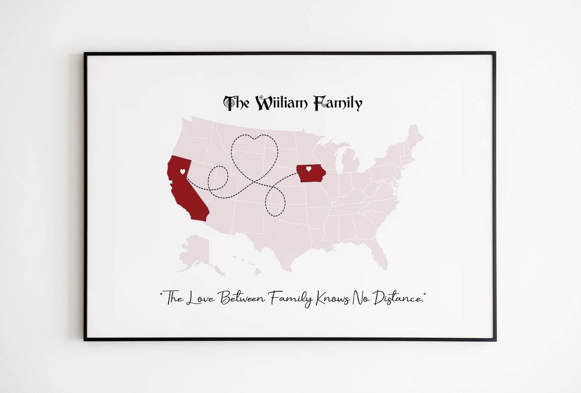 The Love Between Family Knows No Distance Canvas And Poster, Wall Decor Visual Art, Gift Father's Day