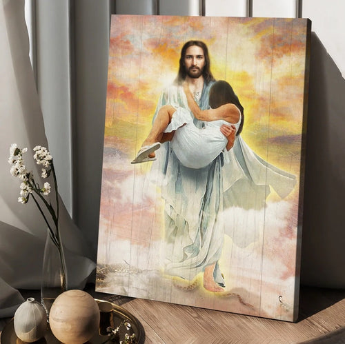 Jesus Way to heaven Walking with Jesus - Matte Canvas