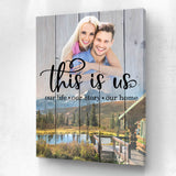 This Is Us Personalized Photo Memorial Canvas, Canvas Wall Art Gift for Family