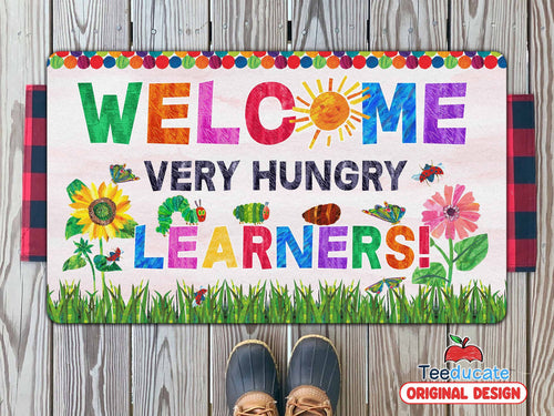 Welcome Very Hungry Learners Premium Doormat