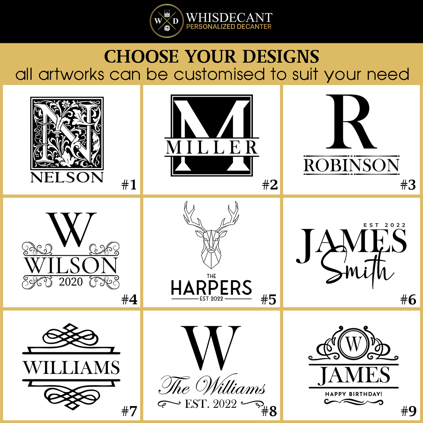 Personalized Whiskey Decanter Set 7