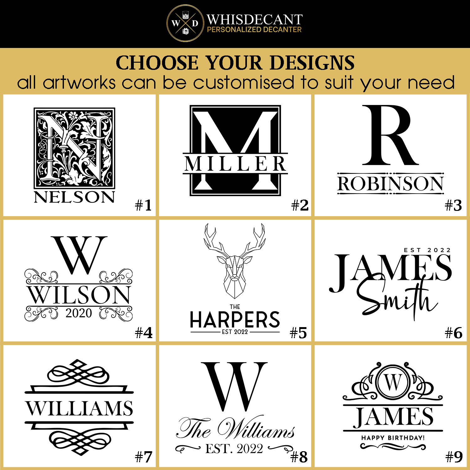 Personalized Whiskey Decanter Set 7