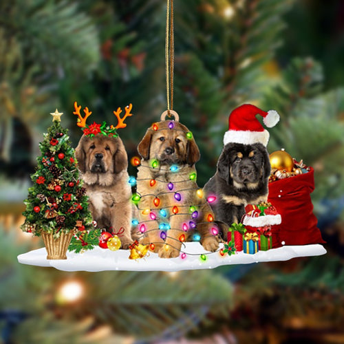 Tibetan Mastiff-Christmas Dog Friends Hanging Ornament