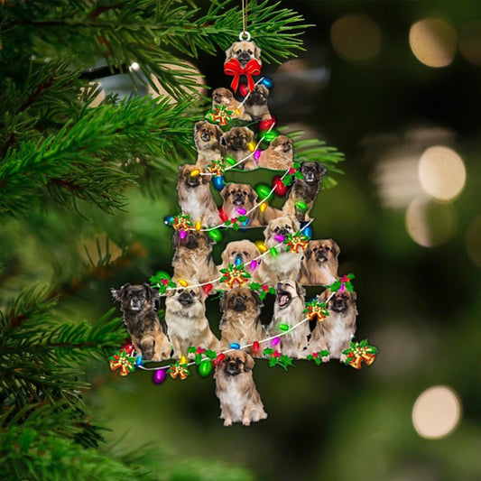 Tibetan Spaniel-Christmas Tree Lights-Two Sided Ornament