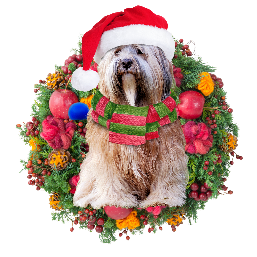 Godmerch- Ornament- Tibetan Terrier Christmas Ornament, Happy Christmas Ornament, Car Ornament