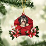 Tibetan Terrier Christmas Letter Ornament Dog Christmas Decoration