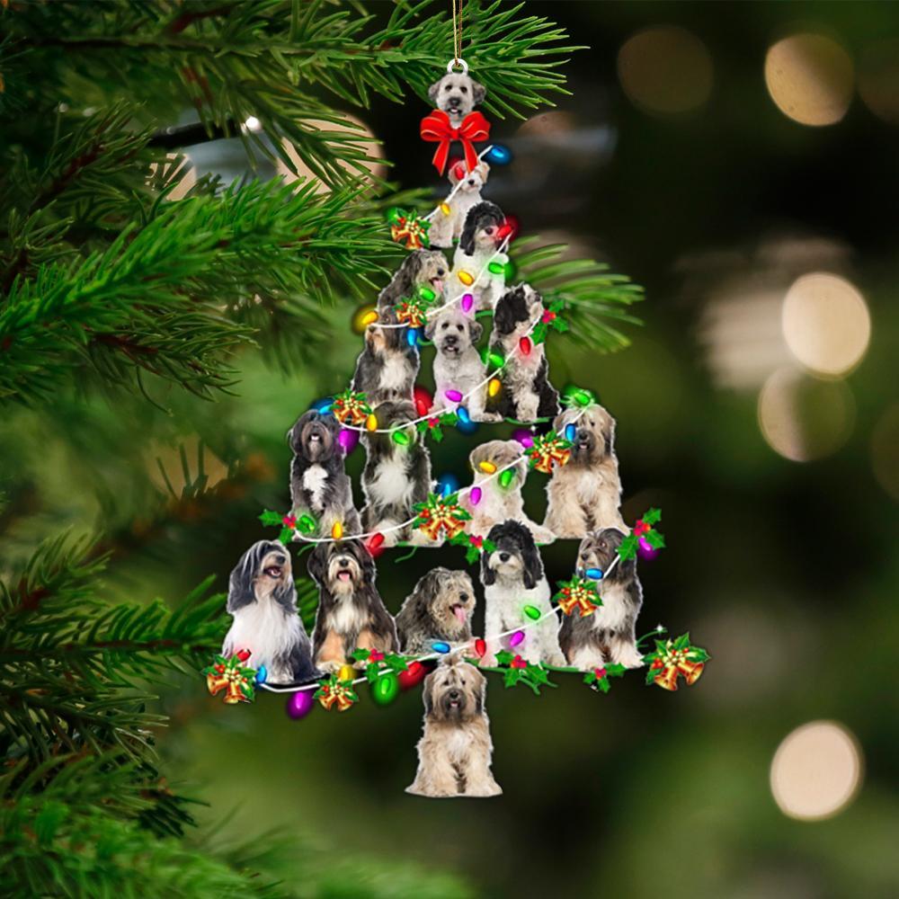 Tibetan Terrier-Christmas Tree Lights-Two Sided Ornament
