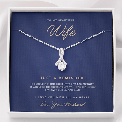 To My Beautiful Wife I Love You With All My Heart Alluring Beauty Necklace XL029A - TGV