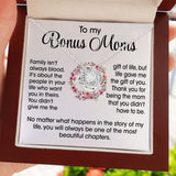 To My Bonus Mom Necklace Gift - Life gave me the gift of you Love Knot, Alluring Beauty, Eternal Hope Necklace 070C - TGV