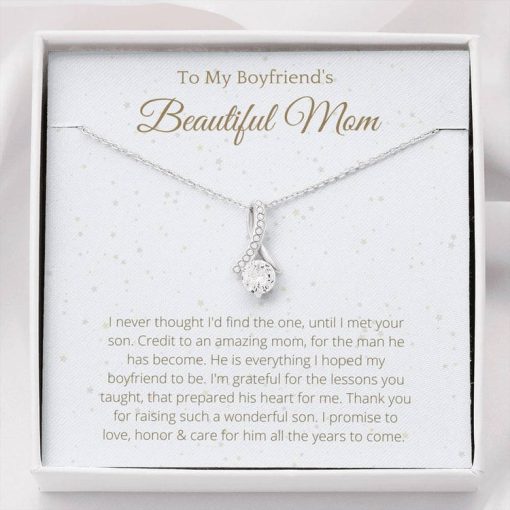 To My Boyfriend's Beautiful Mom Necklace Gift - I never thought I'd find the one, until I met your son Alluring Beauty Necklace 335B - TGV