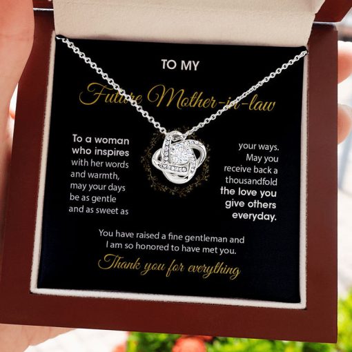 To My Boyfriend's Mom Necklace Gift - I am so honored to have met you Daughter-in-law to Mother-in-law GiftLove Knot, Alluring Beauty Necklace 069A - TGV