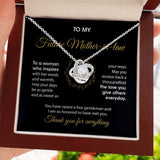 To My Boyfriend's Mom Necklace Gift - I am so honored to have met you Daughter-in-law to Mother-in-law GiftLove Knot, Alluring Beauty Necklace 069A - TGV