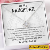 To My Daughter Granddaughter Necklace Gift from Viking Dad Mom - I wish you happiness, success and joy - Custom Love Knot, Eternal Hope, Alluring Beauty Necklace 053B - TGV