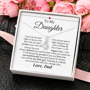 To My Daughter Granddaughter Necklace - I Will Always Be Your Biggest Fan, My Little Girl - Personalized Alluring Beauty Necklace - TGV
