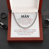 To My Man Cuban Link Chain - Boyfriend Husband Gift You are my life, my inspiration, my strength and my soulmate - Romantic Gifts for Him, Men's Necklace, Valentines Day Gift for Him, Gift For Men 095C - TGV