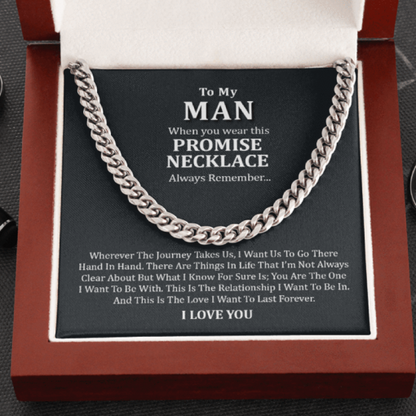 To My Man Necklace This Is The Love I Want To Last Forever Cuban Link Chain Necklace 340J - TGV