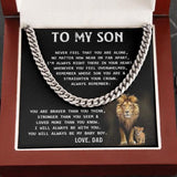 To My Son - Loved More Than You Know - Cuban Link Chain Necklace - TGV