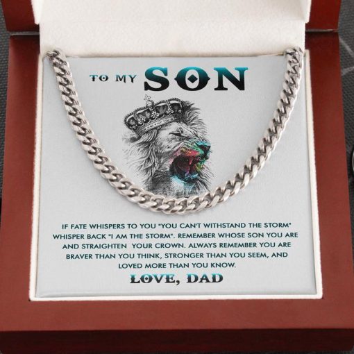 To My Son - You Are Stronger Than You Seem - Cuban Link Chain Necklace - TGV