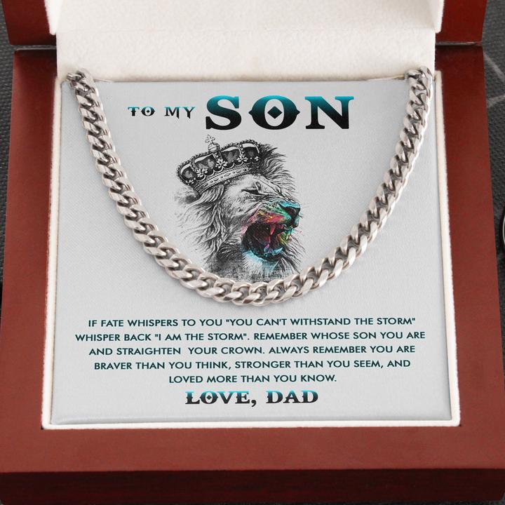 To My Son - You Are Stronger Than You Seem - Cuban Link Chain Necklace - TGV