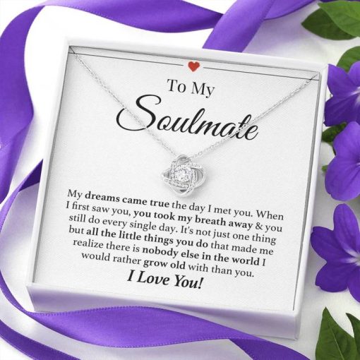 To My Soulmate Necklace Grow Old Together Forever Love Knot Necklace - TGV