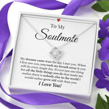 To My Soulmate Necklace Grow Old Together Forever Love Knot Necklace - TGV