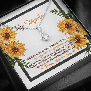 To My Step Mom Necklace I just want to thank you for being a part of my life Alluring Beauty Necklace XL045K - TGV