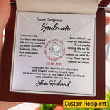 To My Wife Soulmate Girlfriend Necklace Gift I remember the first day I ever looked into your eyes - Custom Love Knot Necklace, Alluring Beauty, Sunflower Necklace Gift 003C - TGV