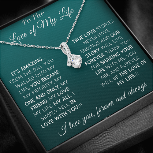 To The Love Of My Life, My Wife, My Soulmate Thank You For Sharing Your Life With Me Alluring Beauty Necklace XL007A - TGV