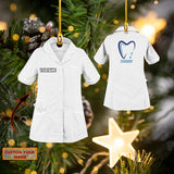 Ornament - Personalized Custom Name Dentist Custom Shaped Flat Ornament Christmas