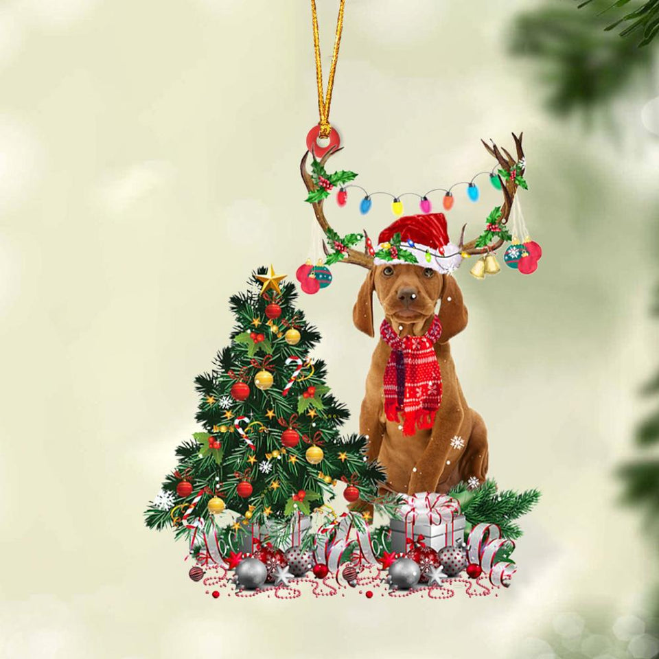 Godmerch- Ornament- Vizsla-Christmas Tree Gift Hanging Ornament, Happy Christmas Ornament, Car Ornament