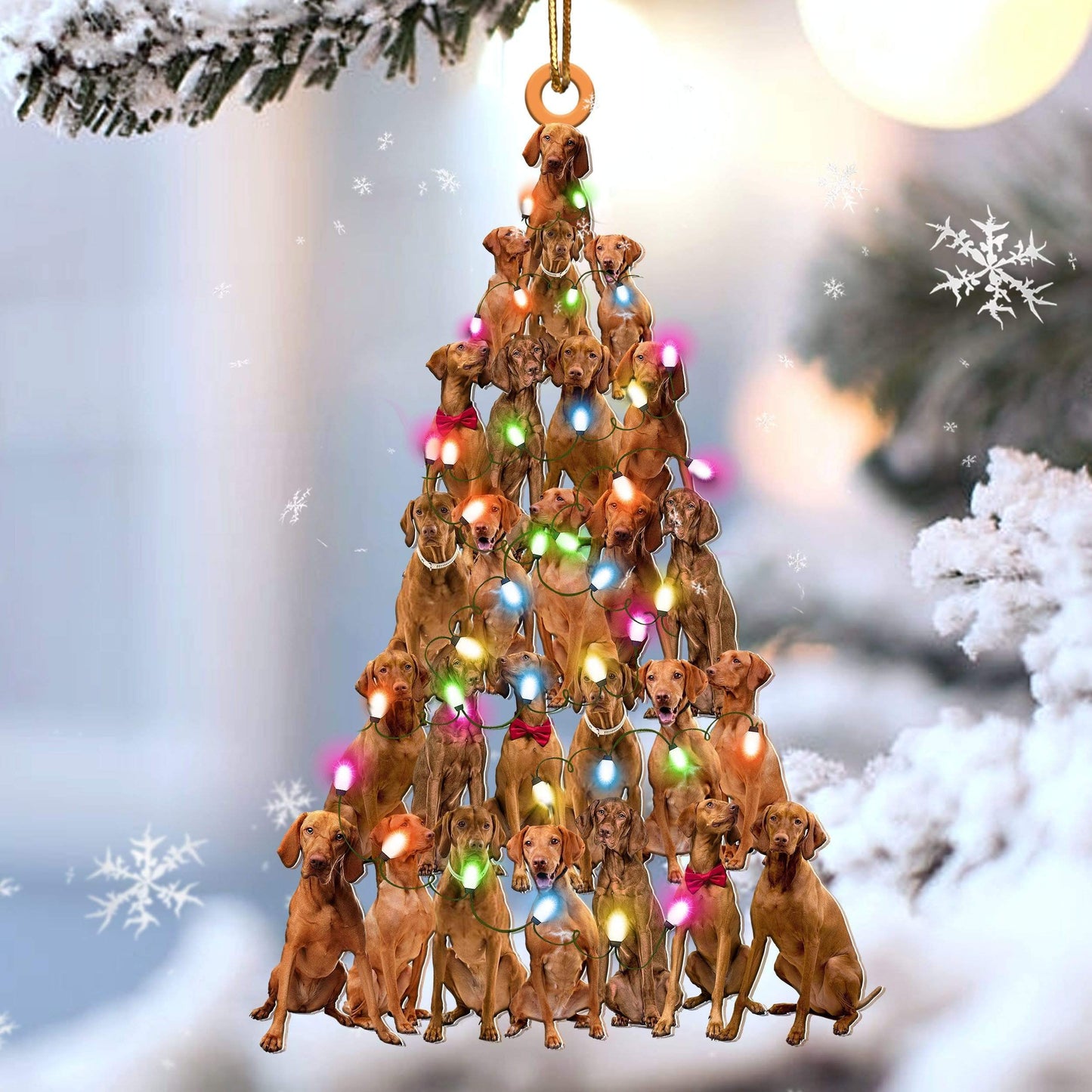 Vizsla Lovely Tree Gift For Vizsla Lover Gift For Dog Mom Ornament