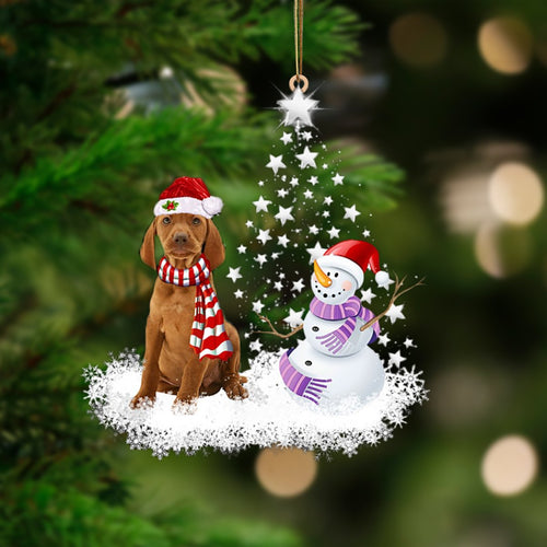 Vizsla-Star Tree Hanging Ornament