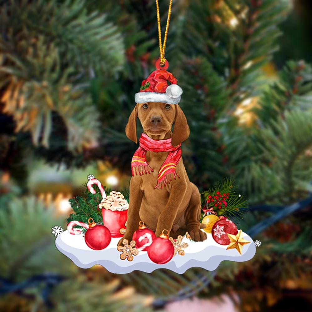 Godmerch- Ornament- Vizsla-Better Christmas Hanging Ornament, Happy Christmas Ornament, Car Ornament
