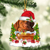 Vizsla In The Chimney Hanging Ornament Dog Christmas Ornament