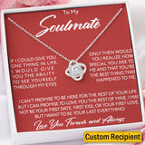 To My Soulmate Necklace Gift - Wife Girlfriend Necklace How Special You Are To Me Forever Love Knot, Eternal Hope, Alluring Necklace LX060C